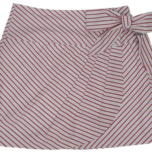 ZARA Stripes pleated bow wrap mini skirt - Picture 5 of 14